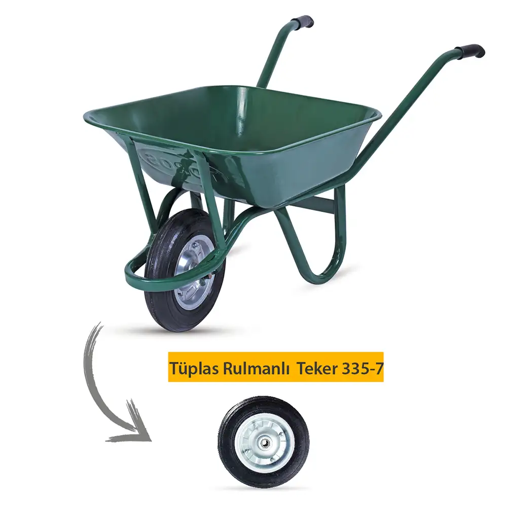 Kanat Sac ve Boru Ayak Yekpare El Arabası