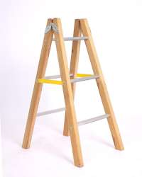 Kanat - Kanat Wood Çift Taraflı Ahşap Merdiven 3+3