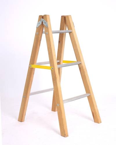 Kanat Wood Çift Taraflı Ahşap Merdiven 3+3