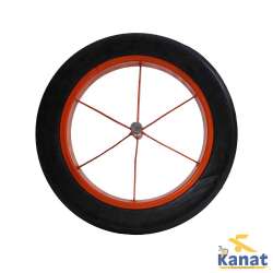 KDT-751 Rubber Solid Tyre Wheel , Spoked Rim - Thumbnail