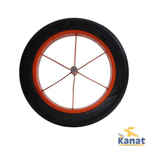 KDT-751 Rubber Solid Tyre Wheel , Spoked Rim