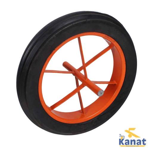 KDT-751 Rubber Solid Tyre Wheel , Spoked Rim