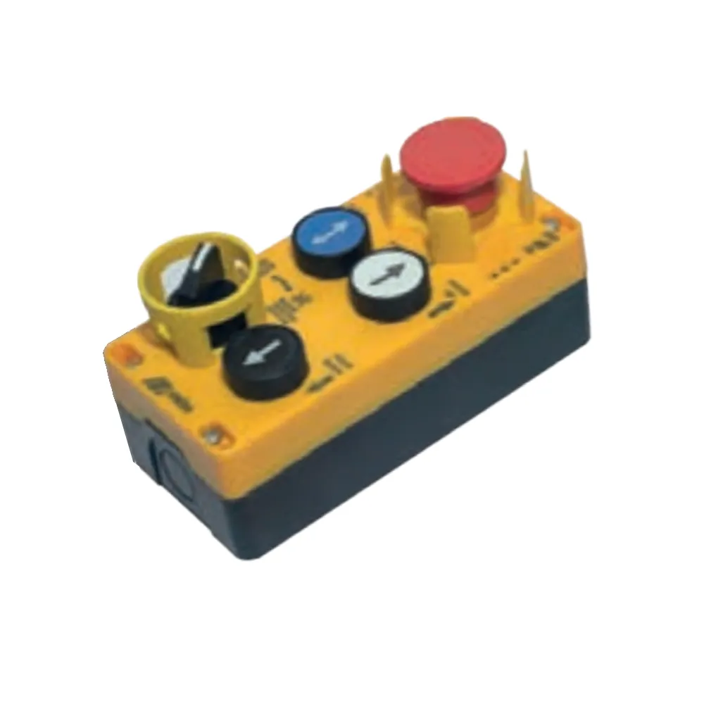 Kumanda Kutusu (Acil Stop Buton+2 Oklu Buton+Ortak Oklu (1NO) Seçici Buton (2NO-1NC))