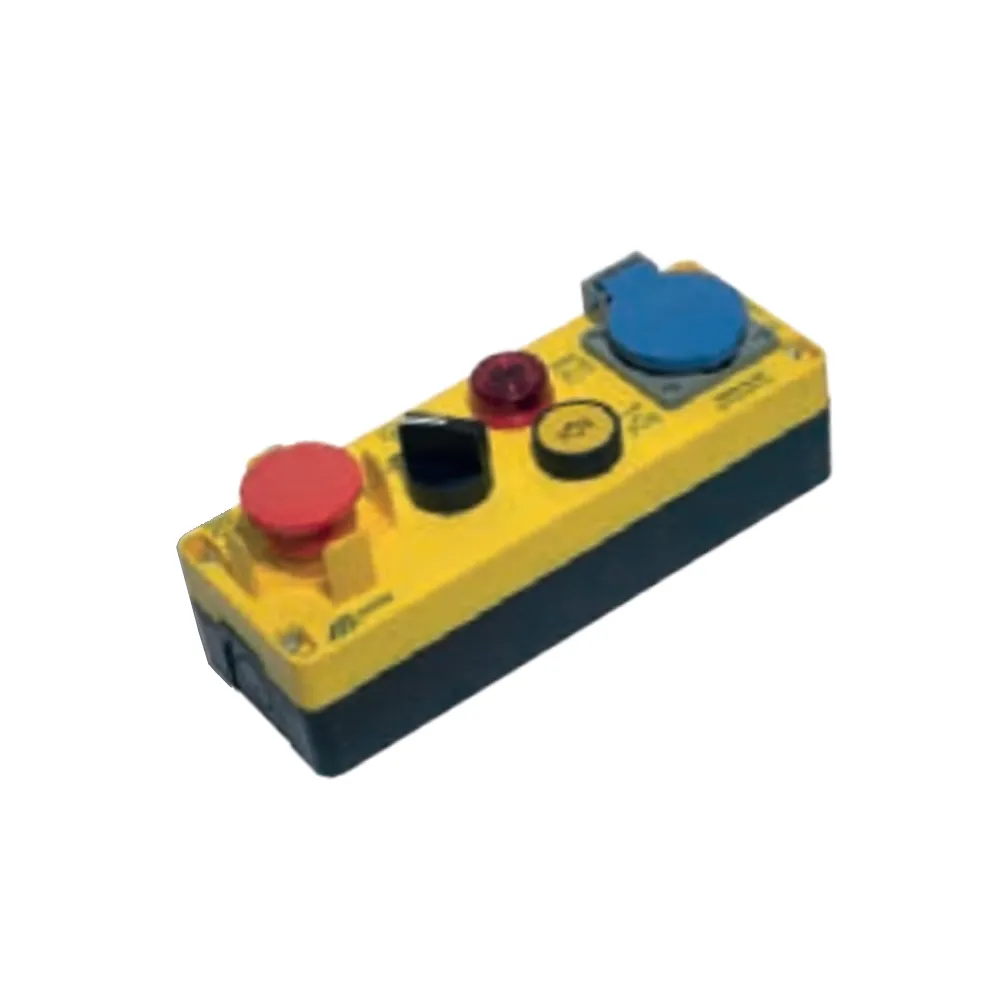 Kumanda Kutusu (Korumalı Acil Stop Buton (1NC)Lamba Vavien (1NO)24V Katta Led (1NO)Alarm Butonu 16A Kapaklı Priz)
