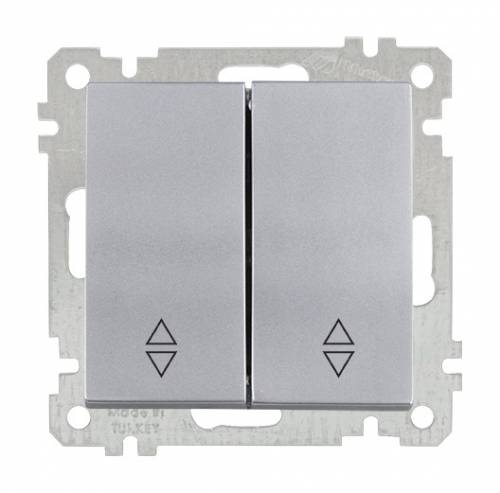 One Gang Two Way Switch (Commutator Va-Et-Vient) White with Screw