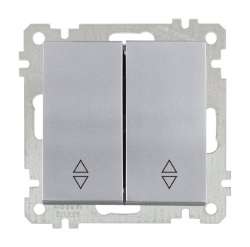 One Gang Two Way Switch (Commutator Va-Et-Vient) White with Screw - Thumbnail