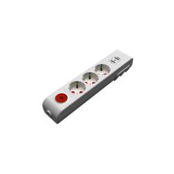 Колодка розеточная 3 гнезда USB,16А/250с токовой защитой 2xUSB Колодка розеточная ЗАРЯДНОЕ (с шторки +выключателем) - Thumbnail