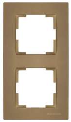 Rita 2 Gang Vertical Frame White - Thumbnail