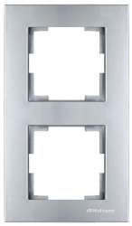 Rita 2 Gang Vertical Frame White - Thumbnail