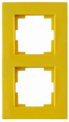 Rita 2 Gang Vertical Frame White - Thumbnail