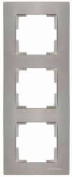 Rita 3 Gang Vertical Frame White - Thumbnail