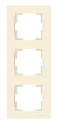 Rita 3 Gang Vertical Frame White - Thumbnail
