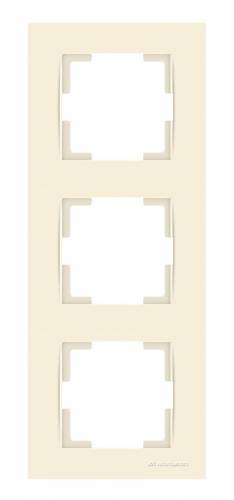 Rita 3 Gang Vertical Frame White