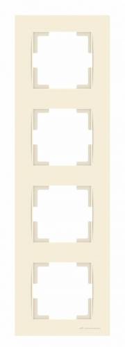 Rita 4 Gang Vertical Frame White