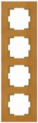 Rita 4 Gang Vertical Frame White - Thumbnail