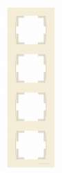 Rita 4 Gang Vertical Frame White - Thumbnail