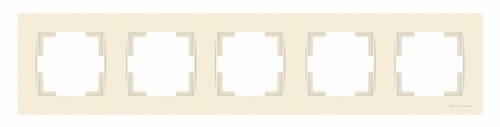 Rita 5 Gang Horizontal Frame White