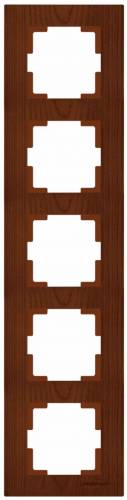 Rita 5 Gang Vertical Frame White