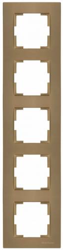 Rita 5 Gang Vertical Frame White