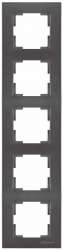 Rita 5 Gang Vertical Frame White - Thumbnail