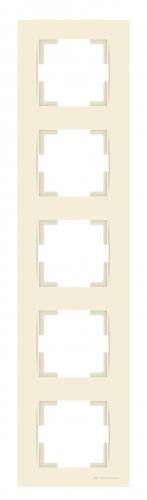 Rita 5 Gang Vertical Frame White