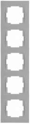 Rita 5 Gang Vertical Frame White - Thumbnail