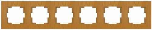 Rita 6 Gang Horizontal Frame White