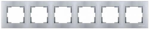 Rita 6 Gang Horizontal Frame White