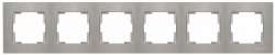 Rita 6 Gang Horizontal Frame White - Thumbnail