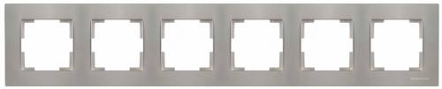 Rita 6 Gang Horizontal Frame White