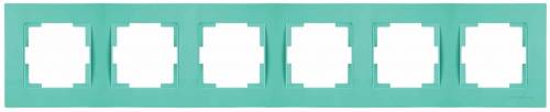 Rita 6 Gang Horizontal Frame White