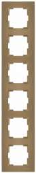 Rita 6 Gang Vertical Frame White - Thumbnail