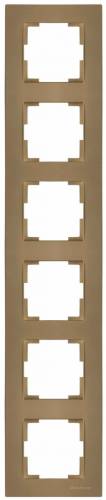 Rita 6 Gang Vertical Frame White