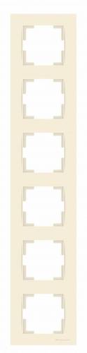 Rita 6 Gang Vertical Frame White