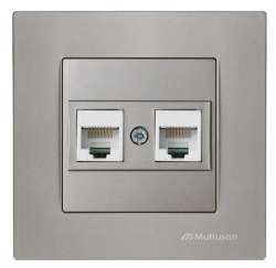 Rita Data Prizi 2*Rj45 (Cat5E) Beyaz - Thumbnail