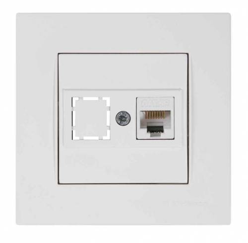 Rita Розетка компьютерная 1*RJ45 (Cat5e), белый цвет