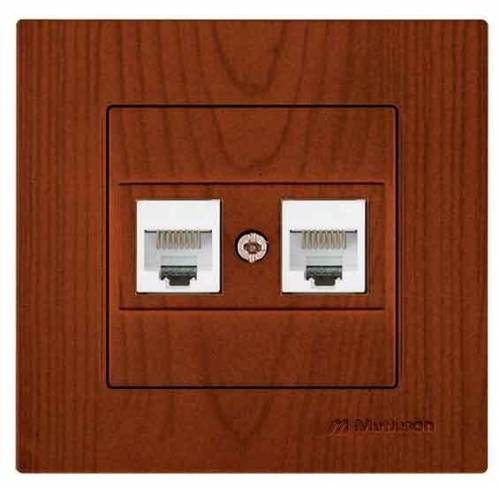 Rita Data Socket 2*Rj45 (Cat5E) White