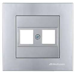 Rita Data Socket 2*Rj45 (Without Connector) White - Thumbnail