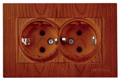 Rita Double Socket Earthed White