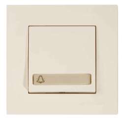 Rita Illuminated 1G 1W Switch (Push Plate) (Easy Connection) White 220V - Thumbnail