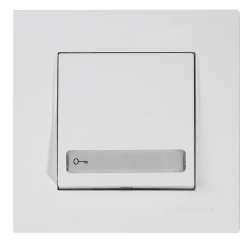Rita Illuminated 1G 1W Switch with Label (Easy Connection) White 220V - Thumbnail