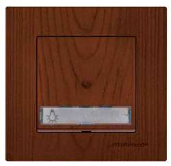 Rita Illuminated 1G 1W Switch with Label (Push Plate) (with Screw) White 220V - Thumbnail