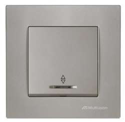 Rita Illuminated One Gang Two Way White (with Screw) 220V - Thumbnail