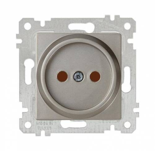 Rita Mechanism+Plate Socket Outlet with Child Protection Non-Earthed White