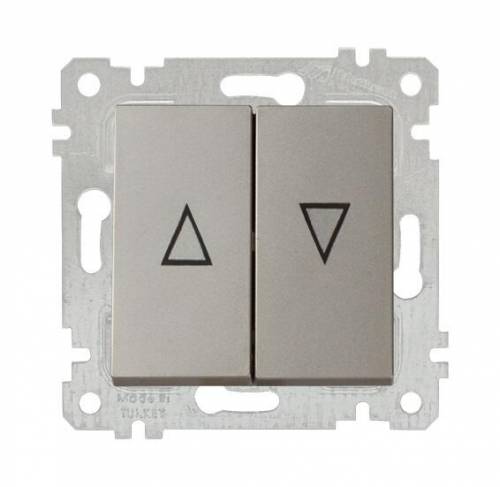 Rita Mechanism+Plate Blind Switch White (Control Switch) with Screw