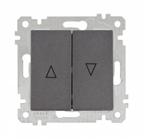Rita Mechanism+Plate Blind Switch White (Control Switch) with Screw