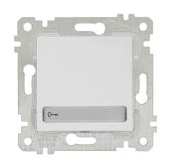 Rita Mechanism+Plate Illumintaed 1G 1W Switch With Label White (With Screw) - Thumbnail