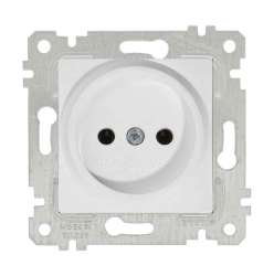 Rita Mechanism+Plate Socket Outlet Non-Earthed White - Thumbnail