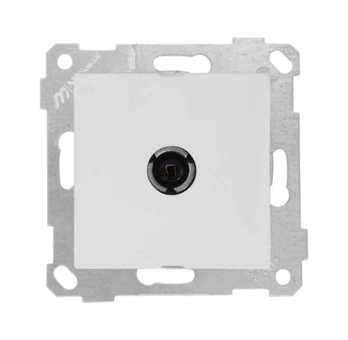 Rita Mechanism+Plate TV Socket (Through) 11Db White