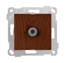 Rita Mechanism+Plate TV Socket (Through) 11Db White - Thumbnail